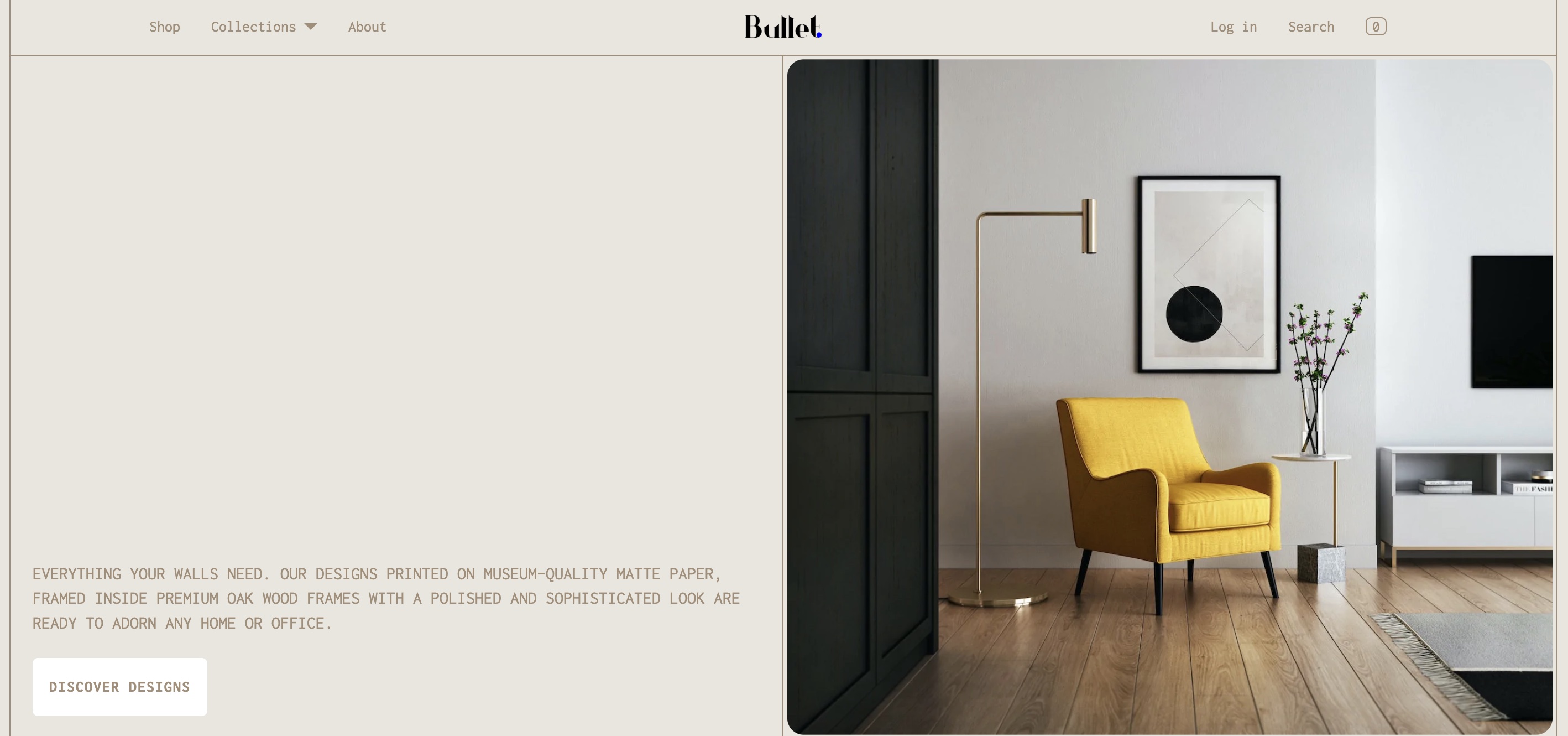 Bullet Shopify paid furniture theme